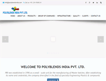 Tablet Screenshot of polyblendsindia.com